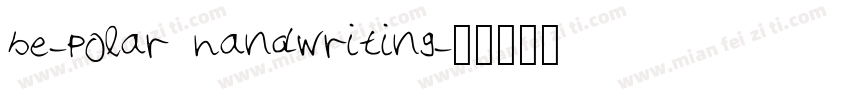 be-polar handwriting字体转换